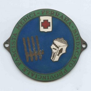 Plaque of the fascist doctors' union of Ferrara