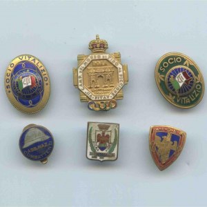Lot of 6 enamel badges