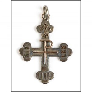 Cross of St. Lazarus with lilies