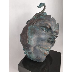 Jacek Opala, Scorpion / large bronze sculpture on granite pedestal