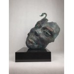Jacek Opała, Scorpion / grande sculpture en bronze sur socle en granit