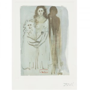 Salvador Dali (1904 – 1989), Ilustracja z Boskiej Komedii: Czyściec, Pieśń XVI