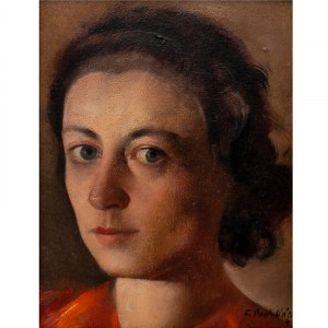 Feliks Podobiński(?), Portret kobiecy, 1933