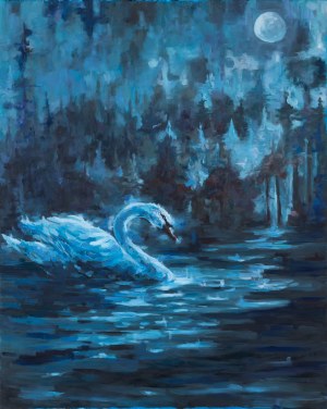 Izabela Szarek, Silver moon swan, 2022