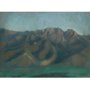 Kazimierz Stabrowski (1869 Kruplany bei Novogrudok - 1929 Warschau), Tatra-Landschaft mit Blick auf Giewont