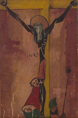 Tadeusz Brzozowski (1918 Lwów - 1987 Rzym), Chrystus na krzyżu , 1954
