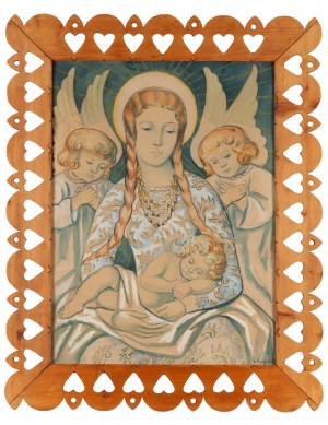 Władysław Roguski (1890 Warszawa - 1940 Poznań), Madonna z Dzieciątkiem wśród aniołów