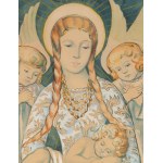 Władysław Roguski (1890 Warsaw - 1940 Poznań), Madonna and Child among Angels