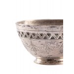First National Plated, Silver and Metalware Factory of M. Jarra, Krakow, Poland, Zakopane-style cup, (654), early 20th century.