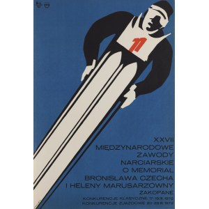 Jerzy Treutler (b. 1931, Beszyn), XXVII International Ski Competition, sports poster, 1971