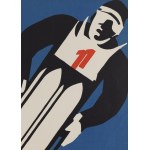 Jerzy Treutler (b. 1931, Beszyn), XXVII International Ski Competition, sports poster, 1971