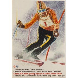 Andrzej Krzysztoforski (b. 1943, Oswiecim), XXIX International Ski Competition, sports poster, 1973