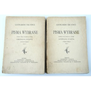 LEONARDO DA VINCI Pisma wybrane pod red. STAFFA. TOM I-II [1930]