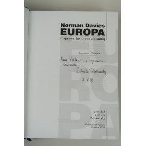 DAVIES NORMAN Europa [autograf Autora i dedykacja Tłumaczki]