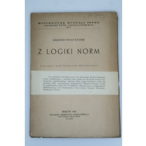 RUDZIŃSKI ALEKSANDER WITOLD Z logiki norm [1947]