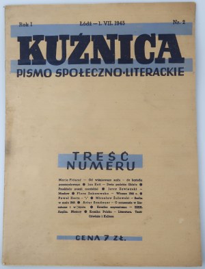 KUŹNICA Sozio-literarische Zeitschrift Nr. 2, Łódź 1945
