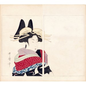 Watanabe Seitei (1851-1918), Geisza wg Utamaro, Tokio, 1891