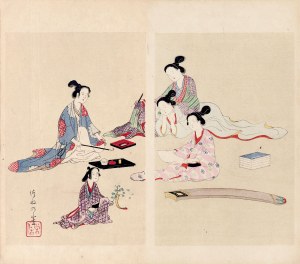 Watanabe Seitei (1851-1918), Rozrywki, Tokio, 1891