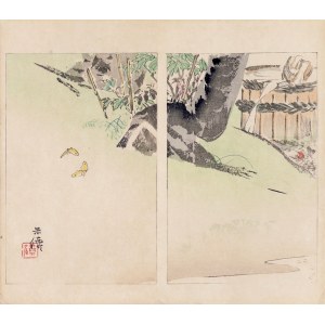 Watanabe Seitei (1851-1918), Żółte motyle, Tokio, 1891