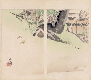 Watanabe Seitei (1851-1918), Żółte motyle, Tokio, 1891