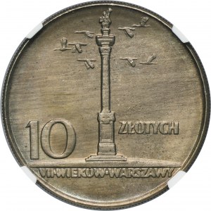 10 złotych 1965 Duża Kolumna - NGC MS64