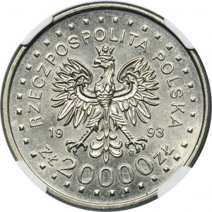 20 000 zlatých 1993 Lillehammer 1994 - NGC MS64