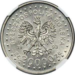 20.000 złotych 1993 Lillehammer 1994 - NGC MS64