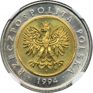 5 złotych 1994 - NGC MS65