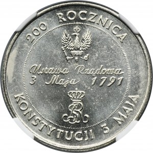 10 000 zl 1991 200. výročie Ústavy 3. mája - NGC MS64