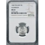 5 groszy 1949 Aluminium - NGC MS63