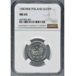 1 zlatý 1987 - NGC MS65