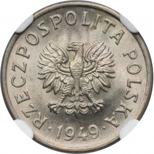 10 groszy 1949 Miedzionikiel - NGC MS65