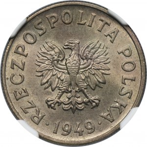 50 halierov 1949 Miedzionikiel - NGC MS63