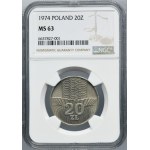 20 Gold 1974 Wolkenkratzer und Ohren - NGC MS63