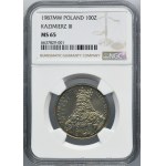 100 złotych 1987 Kazimierz III Wielki - NGC MS65