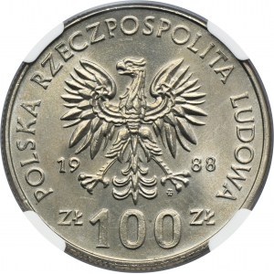 100 Zloty 1988 70. Jahrestag des Großpolnischen Aufstandes - NGC MS65