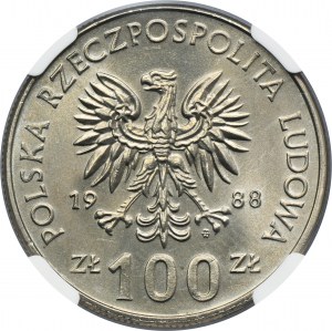 100 złotych 1988 70. Rocznica Powstania Wielkopolskiego - NGC MS65