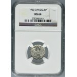 Free City of Danzig, 5 pfennige 1923 - NGC MS64