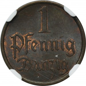 Freie Stadt Danzig, 1 Fenig 1937 - NGC MS64 BN