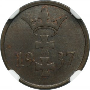 Freie Stadt Danzig, 1 fenig 1937 - NGC MS64 BN