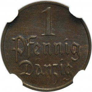 Free City of Danzig, 1 pfennige 1929 - NGC MS64 BN