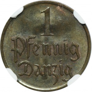 Free city of Danzig, 1 pfennig 1926 - NGC MS64 BN