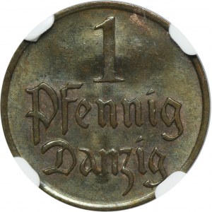 Freie Stadt Danzig, 1 fenig 1926 - NGC MS64 BN