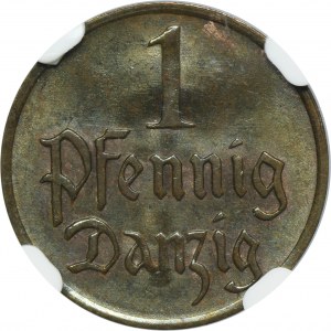 Freie Stadt Danzig, 1 fenig 1926 - NGC MS64 BN