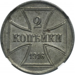 Ost, 2 Kopeck Berlin 1916 A - NGC MS62