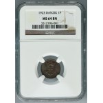 Freie Stadt Danzig, 1 Fenig 1923 - NGC MS64 BN