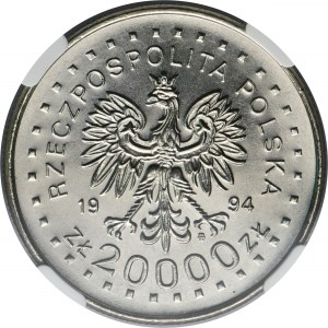 20 000 zl 1994 200. výročí Kosciuszkova povstání - NGC MS66