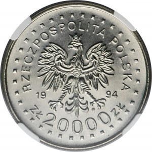 20.000 złotych 1994 200. rocznica Powstania Kościuszkowskiego - NGC MS66