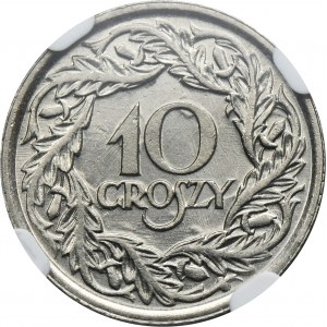 10 haléřů 1923 - NGC MS64