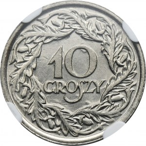 10 haléřů 1923 - NGC MS64